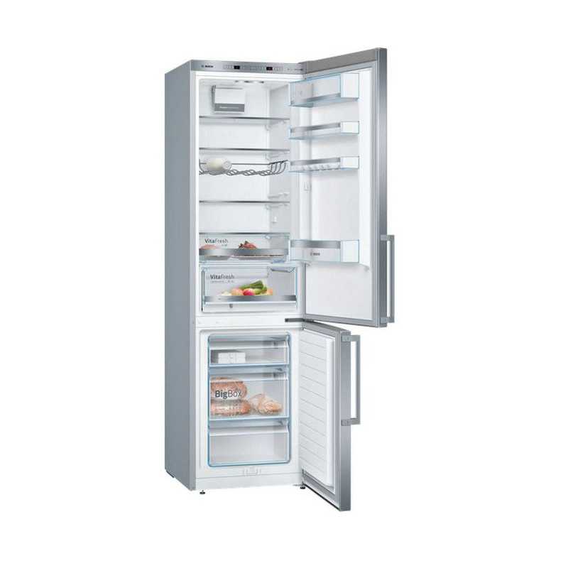 Réfrigérateur combiné - BOSCH - KGE398IBP - Classe B - 343 L - 201 x 60 x 65 cm - Acier brossé