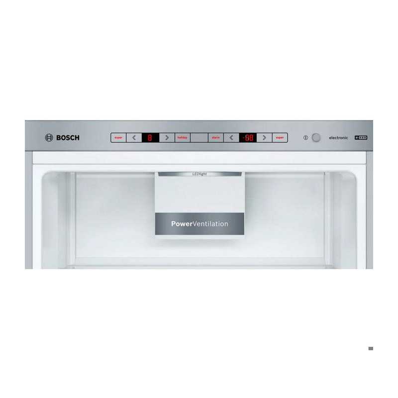 Réfrigérateur combiné - BOSCH - KGE398IBP - Classe B - 343 L - 201 x 60 x 65 cm - Acier brossé