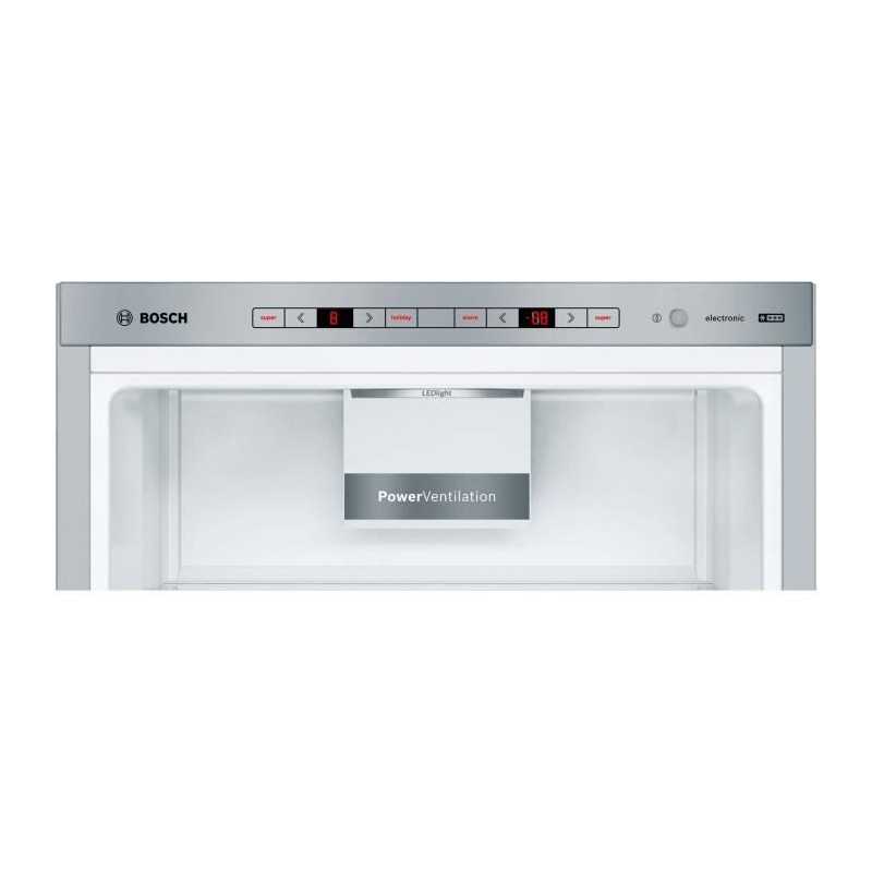 Réfrigérateur combiné - BOSCH - KGE398IBP - Classe B - 343 L - 201 x 60 x 65 cm - Acier brossé