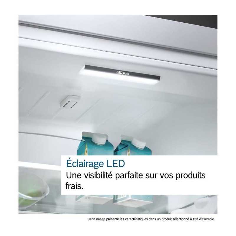 Réfrigérateur combiné - BOSCH - KGN56XLEB - Classe E - 508L - 193 x 70 x 80 cm - Inox