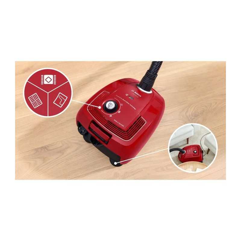 BOSCH GL38 - Aspirateur avec sac - 600 W - 79 dB - (h)epa - 10m - 4 L sac - variateur de puissance