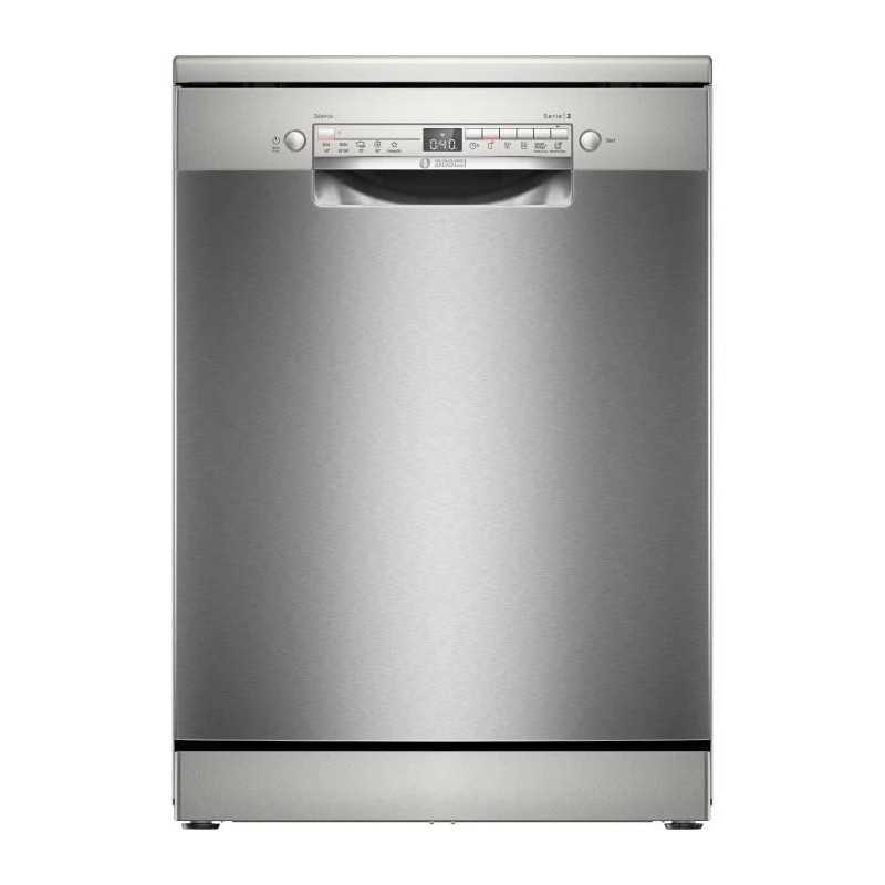 Lave-vaisselle pose libre BOSCH SMS2HVI02E SER2 - 14 couverts - Induction - L60cm - 46 dB - tiroir a couverts - Inox