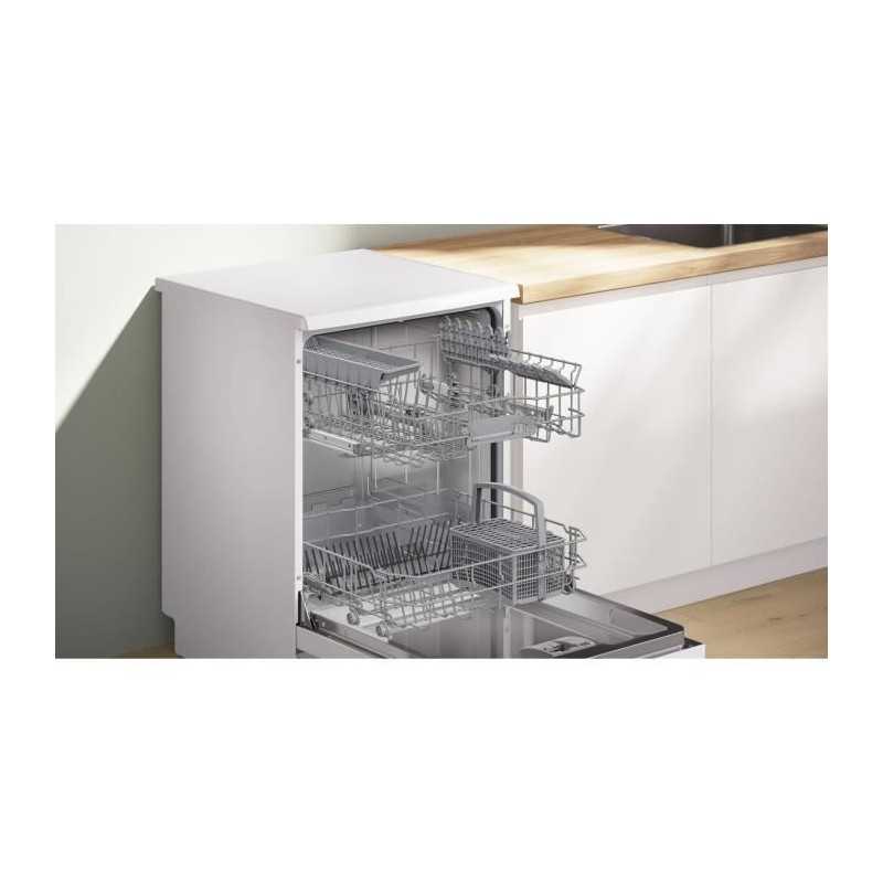 Lave-vaisselle intégrable BOSCH SMS2HTW02E SER2 - 14 couverts - Induction - L60cm - 43 dB - Blanc