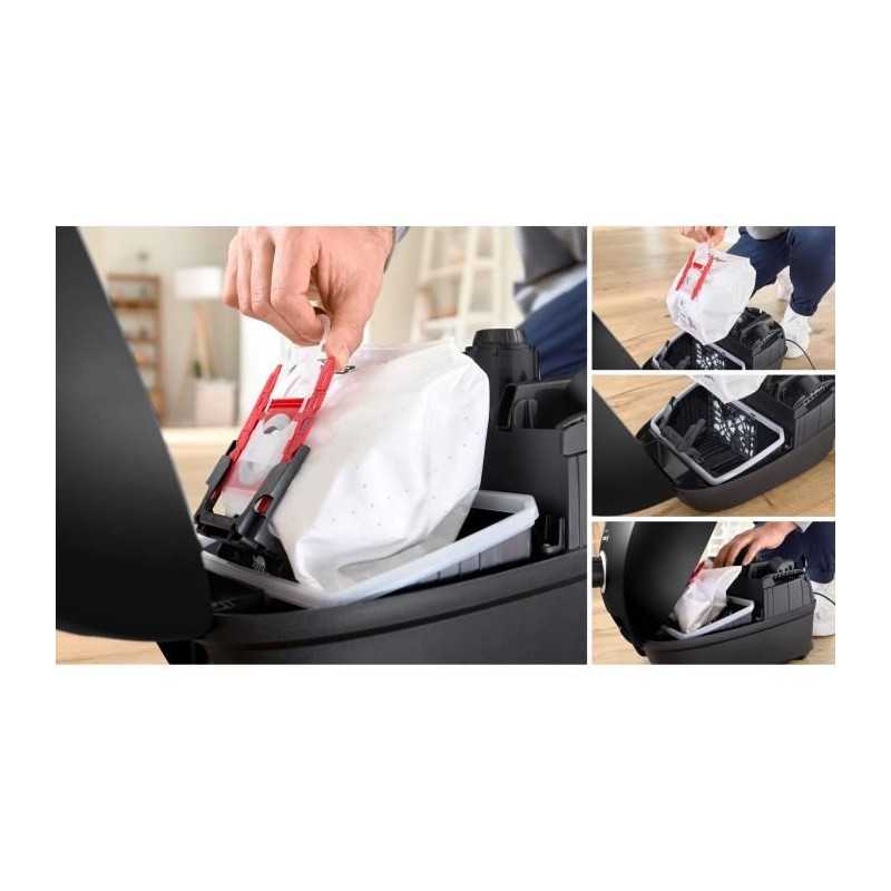 BOSCH Serie 4 BGB41BA1 - Aspirateur traineau sac - Rayon d'action 11 m - Capacité sac 4L - 75 dB - 700 W - Noir