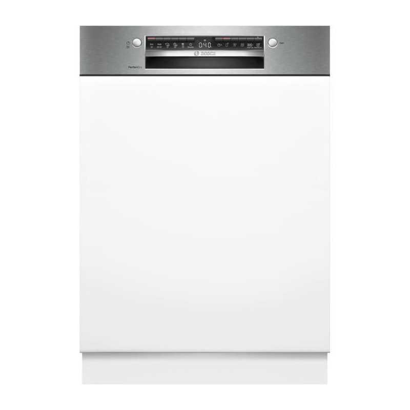 Lave-vaisselle semi-encastrable BOSCH SMI6ZCS10E SER6 - 14 couverts - Induction - L60cm - 40 dB - Classe B - Acier Brossé