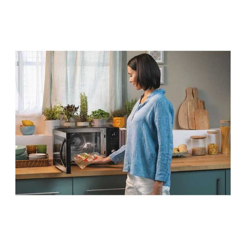 CMCA29EDLB Micro-ondes Combiné 29L MO : 1000W - Gril : 1000W - Cavité en acier inoxidable - UI digitale Fonction basse témper