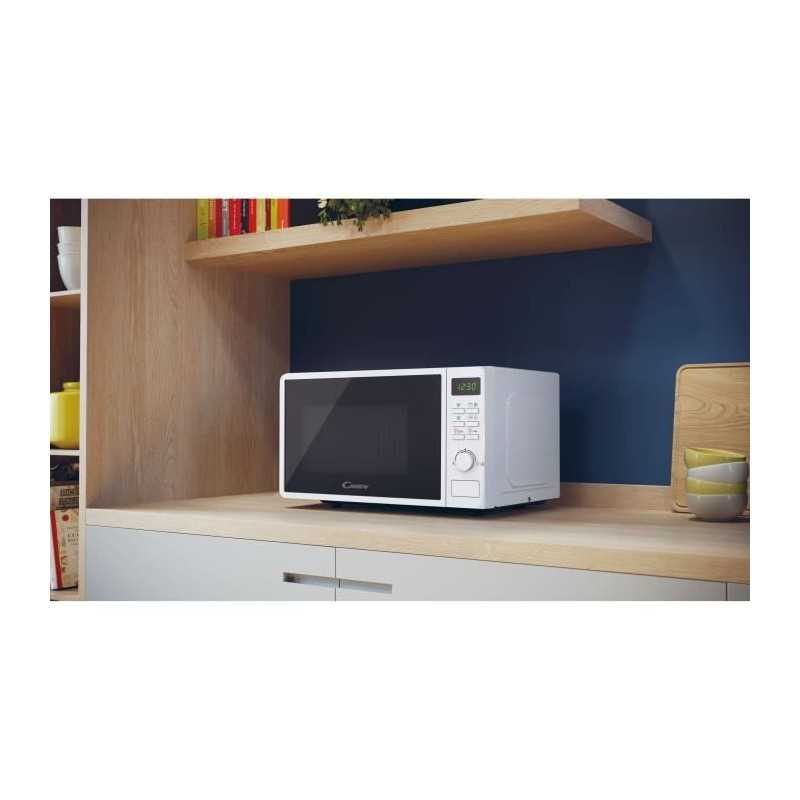 CMGA20SDLWLI Micro-ondes Gril CANDY Idea - 20L - MO : 700W - Gril : 800W - UI digitale - 5 niveaux de puissance - Blanc