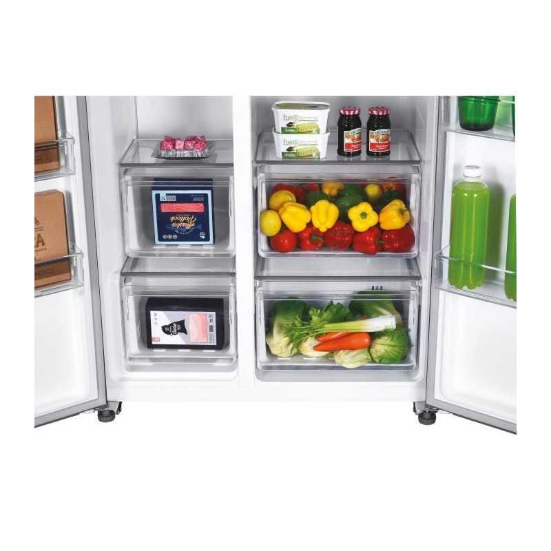 Réfrigérateur Américain - CANDY - CHSBSO-6174XWD - Classe E - 529 L - 39 dB - Inox