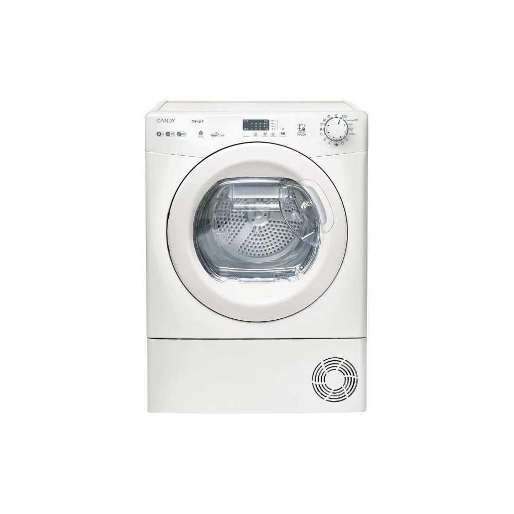 Seche-linge pompe a chaleur CANDY CS EH9N2LE-S Smart - 9 kg - Bac EasyCase - Classe D - Blanc