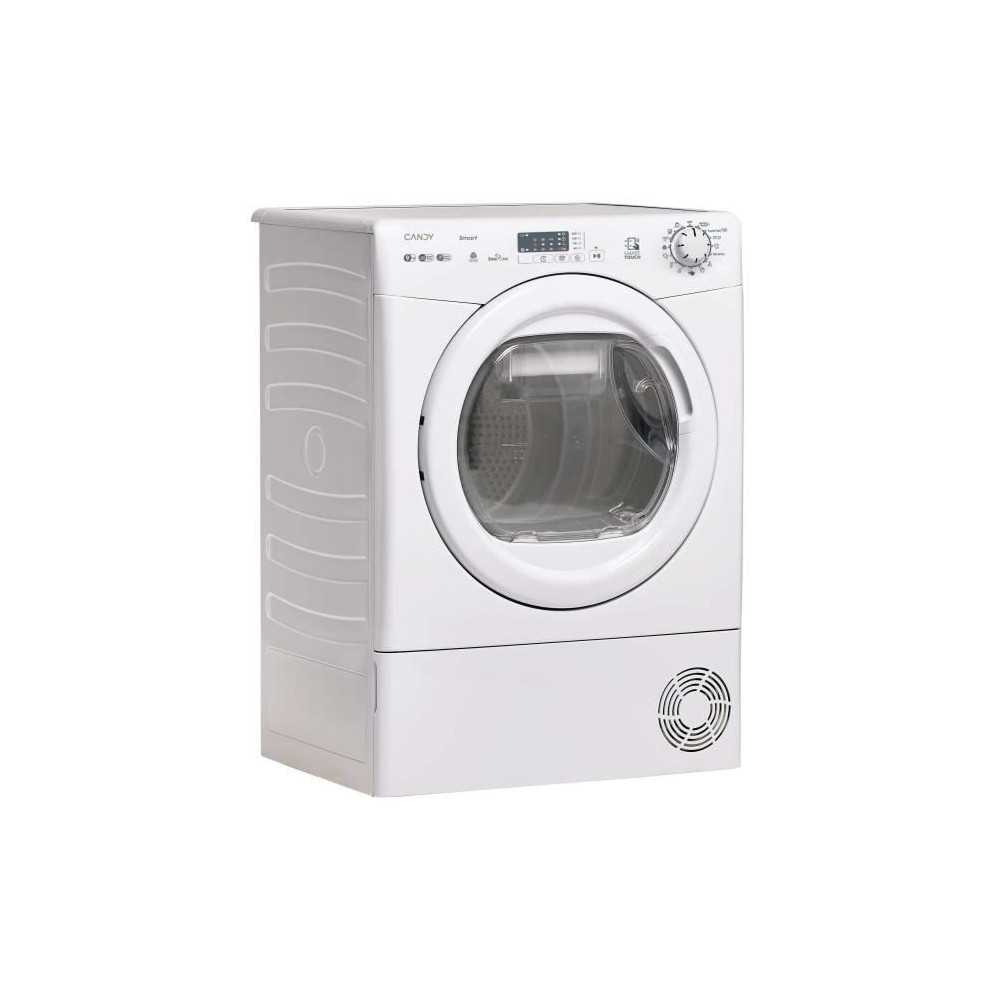 Seche-linge pompe a chaleur CANDY CS EH9N2LE-S Smart - 9 kg - Bac EasyCase - Classe D - Blanc