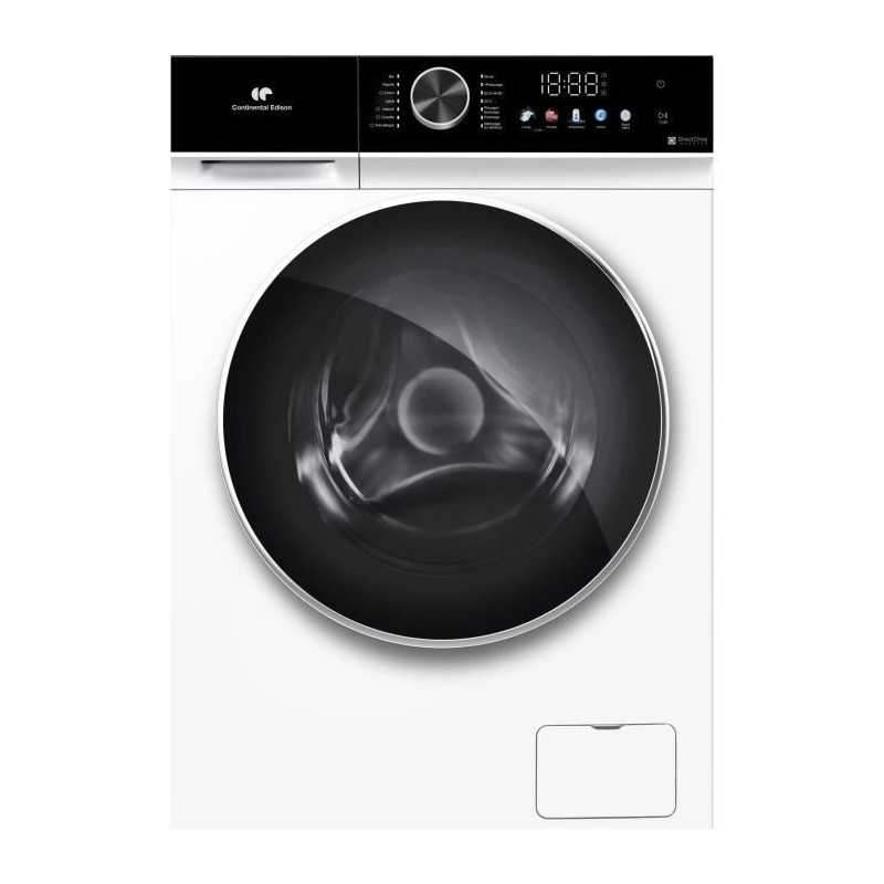 Lave-linge hublot - CONTINENTAL EDISON - CELL1012DDW1 - 10kg - Moteur induction directe - 60 cm - 1200 trs/min - Blanc