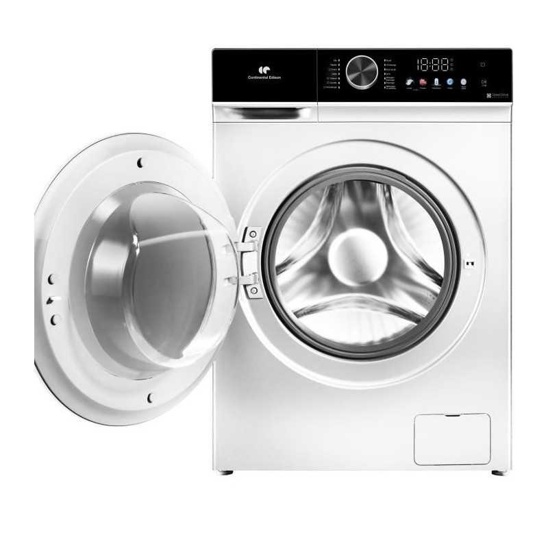 Lave-linge hublot - CONTINENTAL EDISON - CELL1012DDW1 - 10kg - Moteur induction directe - 60 cm - 1200 trs/min - Blanc