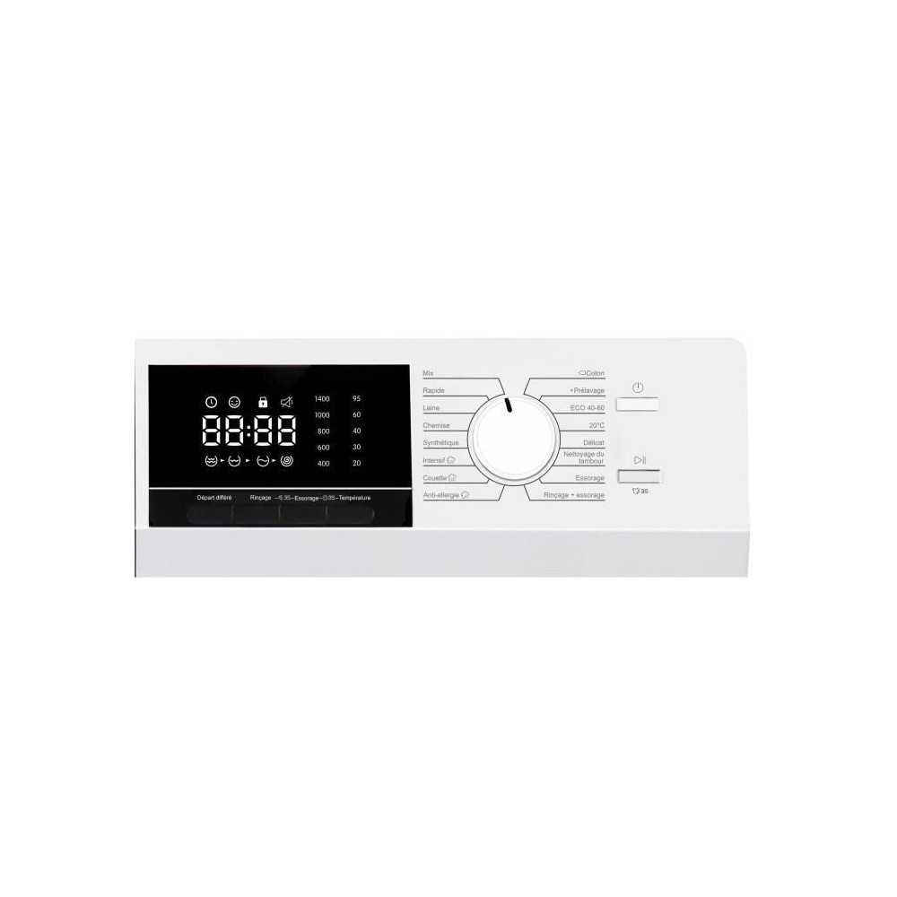 Lave-linge hublot - CONTINENTAL EDISON - CELL10140W3 - 10kg - Moteur induction - 60 cm - 1400 trs/min - Blanc