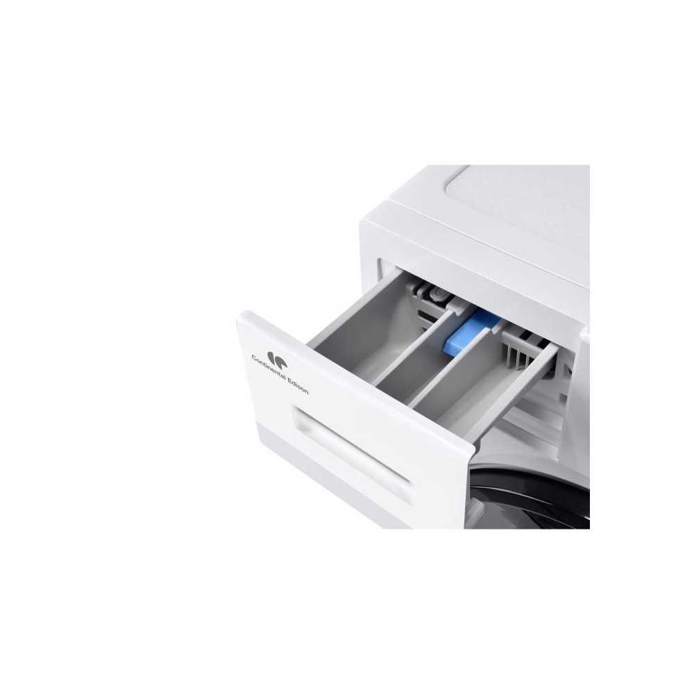 Lave-linge hublot - CONTINENTAL EDISON - CELL10140W3 - 10kg - Moteur induction - 60 cm - 1400 trs/min - Blanc