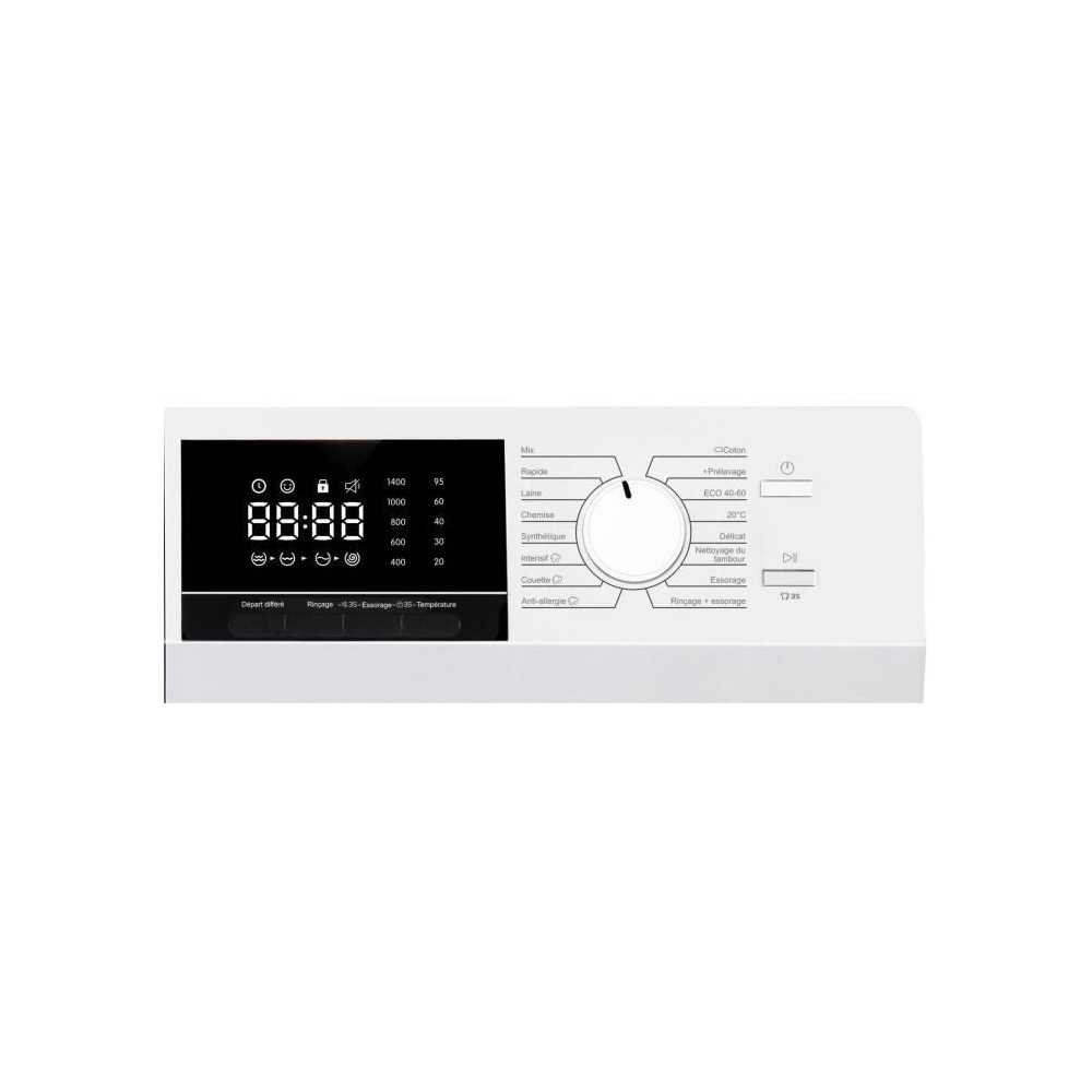 Lave-linge hublot - CONTINENTAL EDISON - CELL12140IWP - 12kg - Induction - 60 cm - 1400 trs/min - Blanc