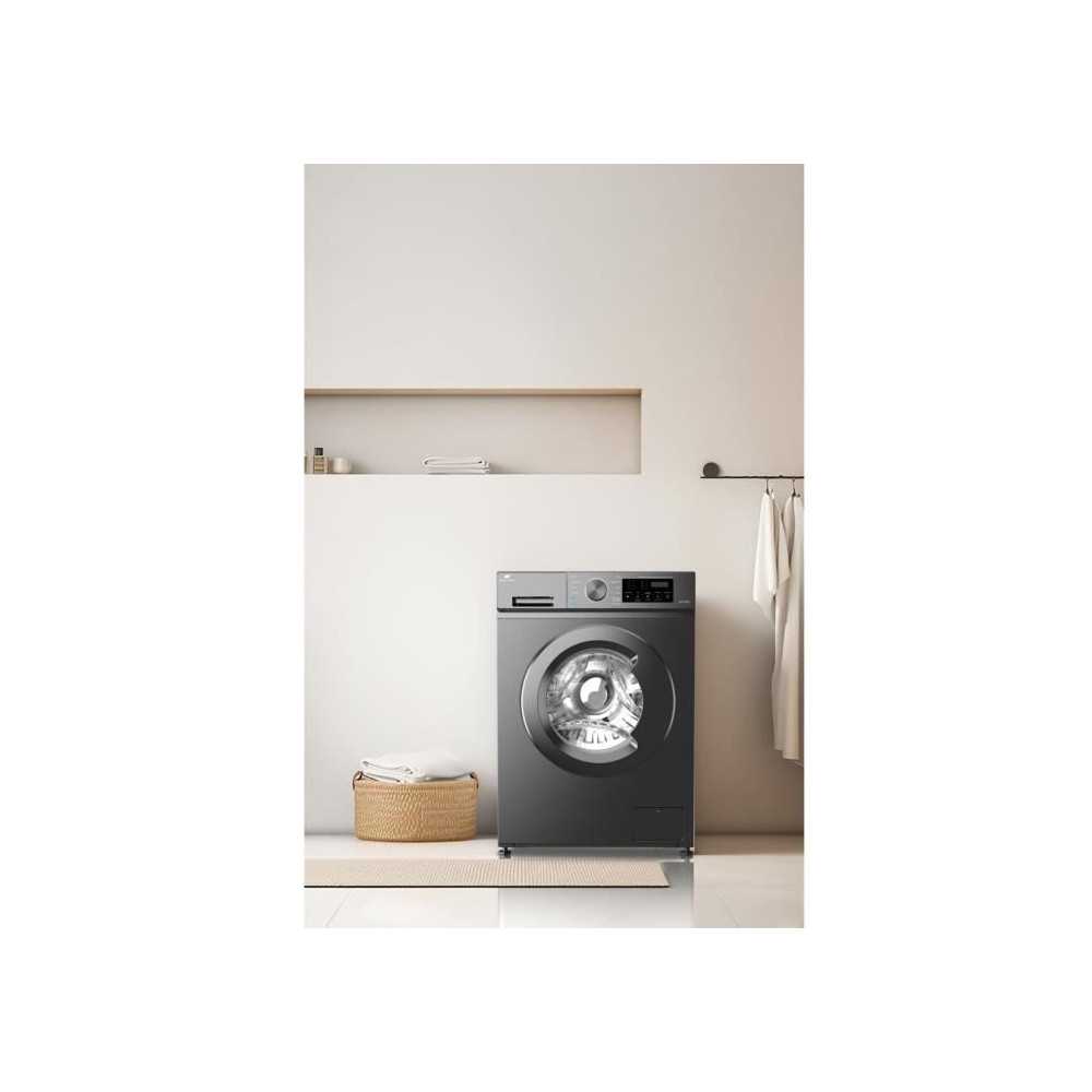 Lave-linge hublot - CONTINENTAL EDISON - CELL712IS3 - 7 kg - Induction - 60 cm - 1200 trs/min - Silver