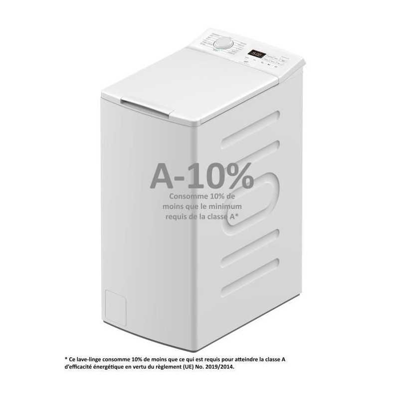 Lave-linge top - CONTINENTAL EDISON CELL712TW - 7 kg - Induction - 40 cm - 1200 trs/min - Blanc