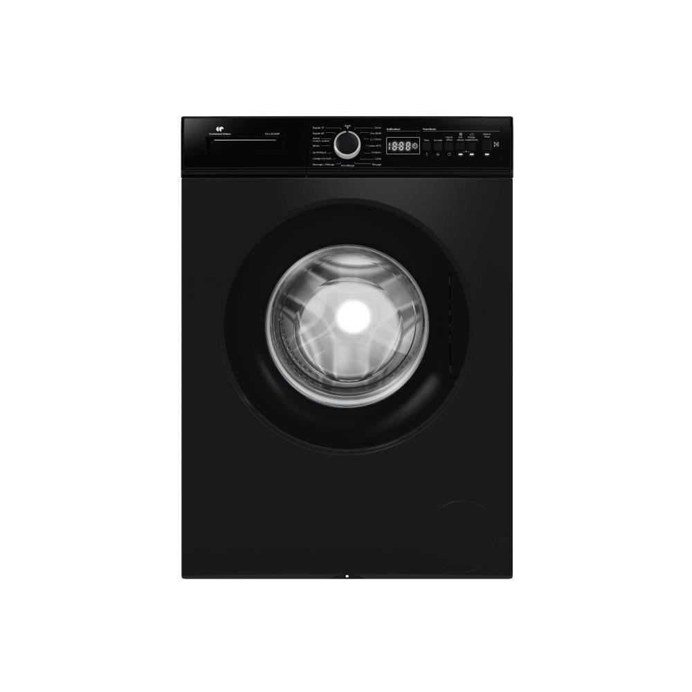 Lave-linge hublot - Pose libre - CONTINENTAL EDISON - CELL812IBP - 8 kg - Induction - 60 cm - 1200 trs/min - Noir mat