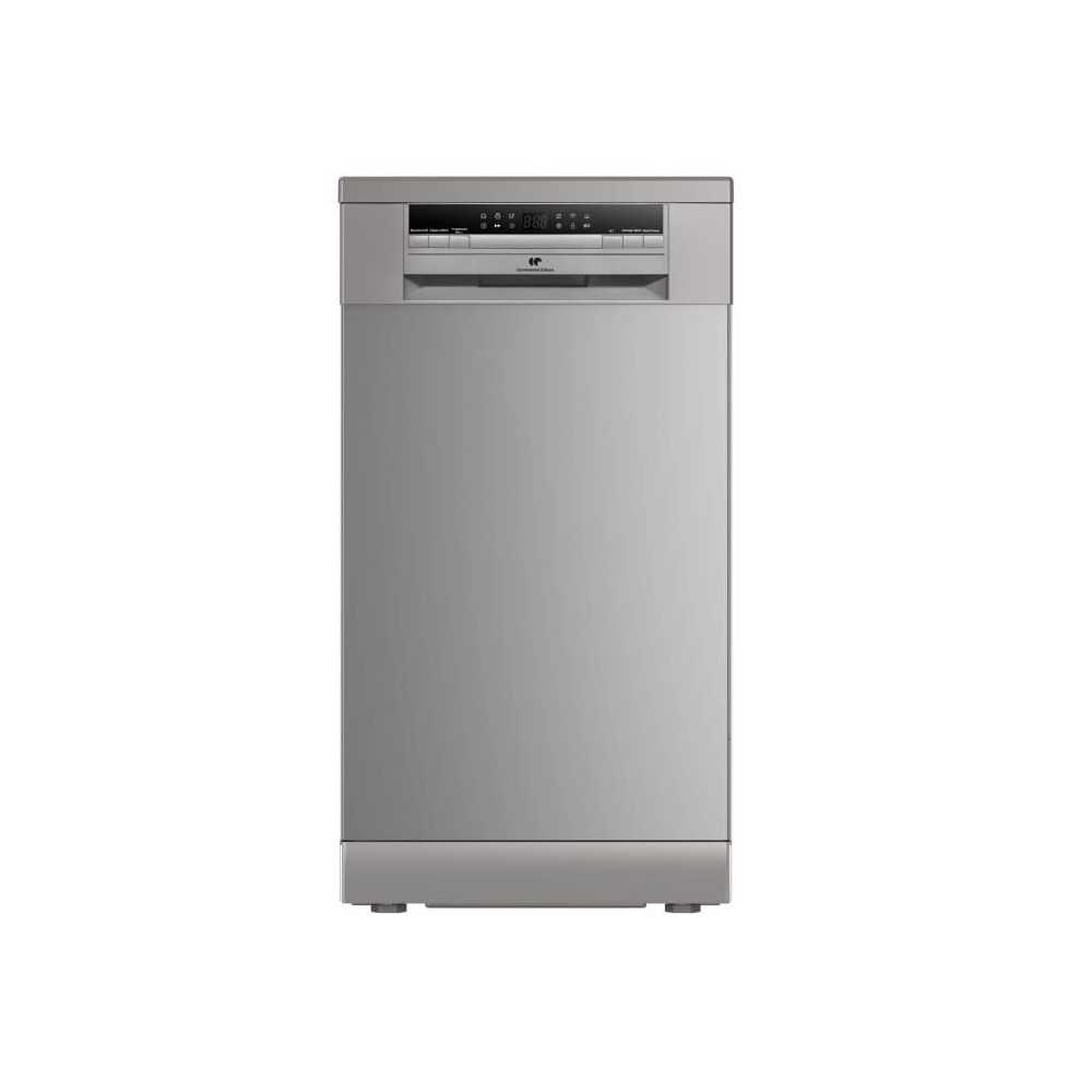 Lave-vaisselle pose libre - CONTINENTAL EDISON - CELV1145S - 11 couverts - 45 cm - 45 dB - Silver