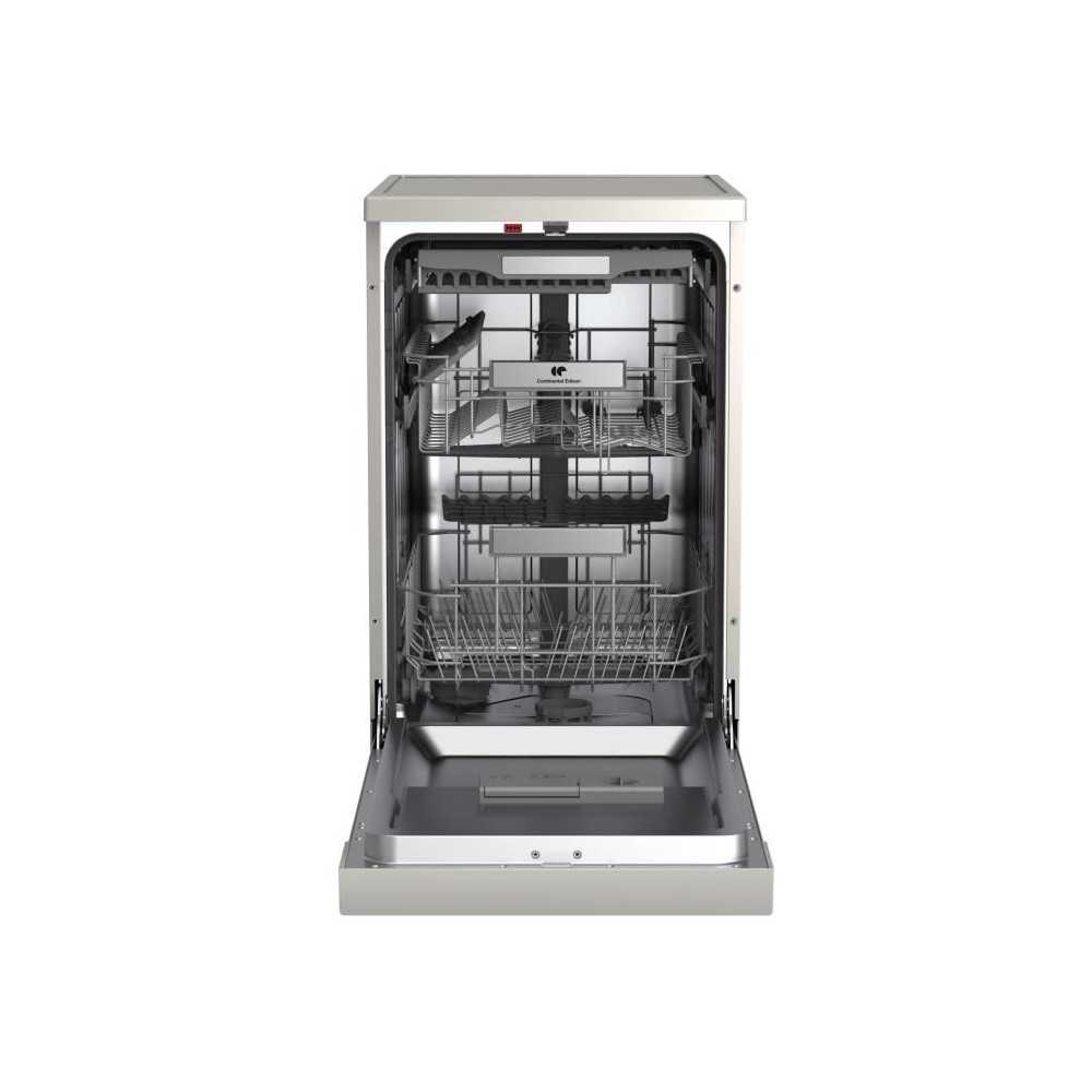 Lave-vaisselle pose libre - CONTINENTAL EDISON - CELV1145S - 11 couverts - 45 cm - 45 dB - Silver