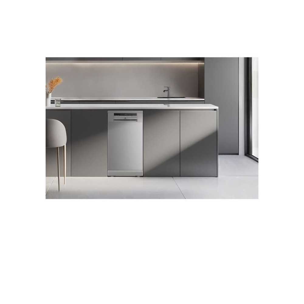 Lave-vaisselle pose libre - CONTINENTAL EDISON - CELV1145S - 11 couverts - 45 cm - 45 dB - Silver