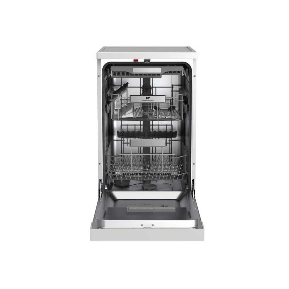 Lave-vaisselle pose libre - CONTINENTAL EDISON - CELV1145W - 11 couverts - 45 cm - 45 dB - Blanc