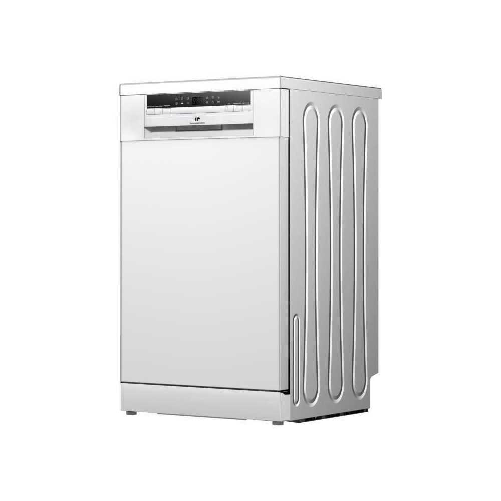 Lave-vaisselle pose libre - CONTINENTAL EDISON - CELV1145W - 11 couverts - 45 cm - 45 dB - Blanc