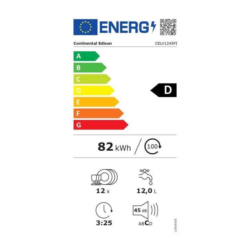 Lave-vaisselle encastrable 12 couverts