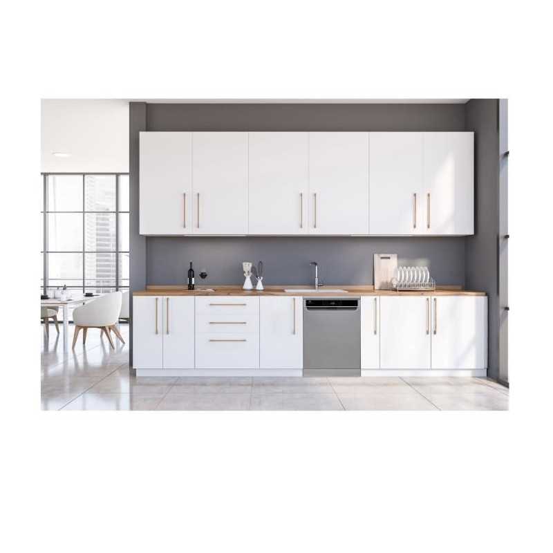Lave-vaisselle pose libre CONTINENTAL EDISON - 15 couverts - Largeur 59,8 cm - Classe D - moteur induction - 39 dB - Silver