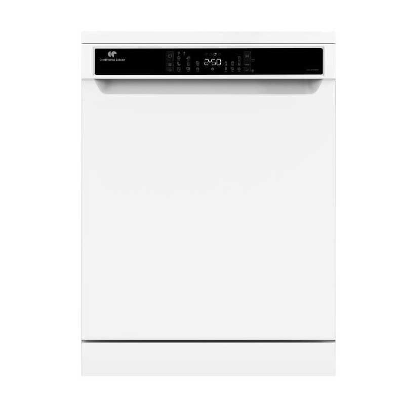 Lave-vaisselle pose libre CONTINENTAL EDISON - 15 couverts - Largeur 59,8 cm - Classe D - moteur induction - 39 dB - Blanc