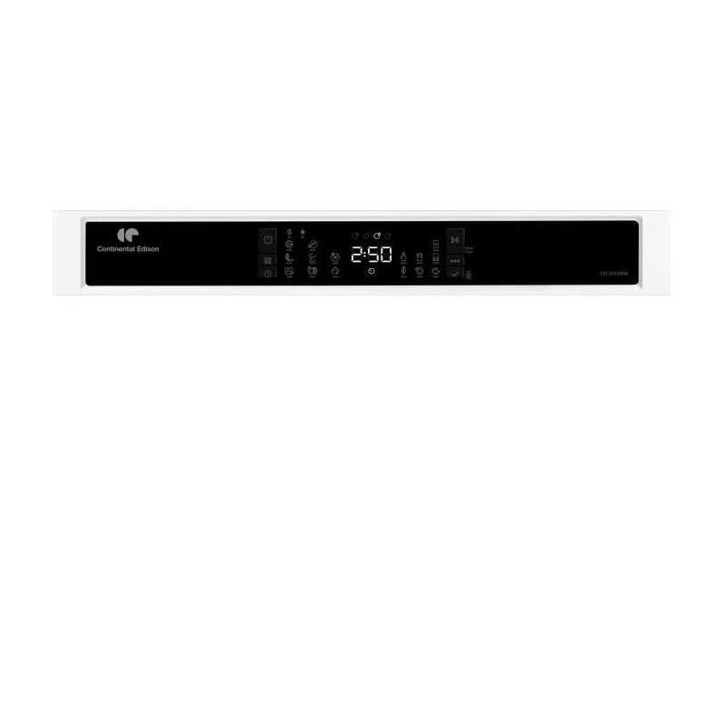 Lave-vaisselle pose libre CONTINENTAL EDISON - 15 couverts - Largeur 59,8 cm - Classe D - moteur induction - 39 dB - Blanc