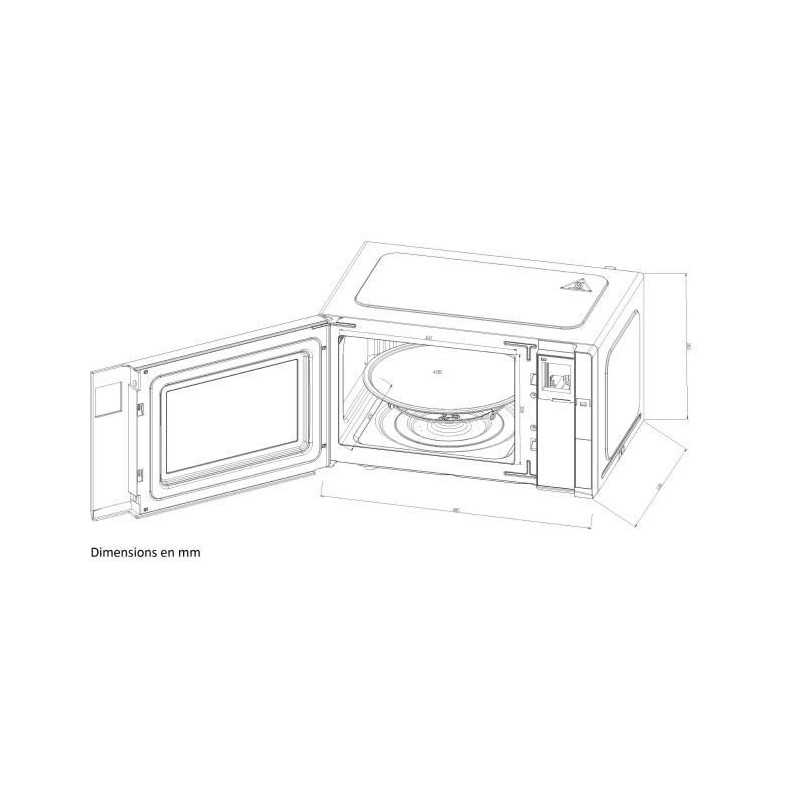 Micro-ondes - CONTINENTAL EDISON - CEMO23B - Noir - 1280 W - L48 x H29,3 x P33,7 cm - 23 L