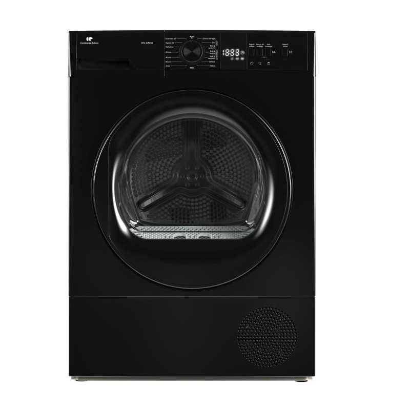 Seche-linge pompe a chaleur CONTINENTAL EDISON CESL10PCB2 - 10 kg - 60 cm - Classe E - Noir