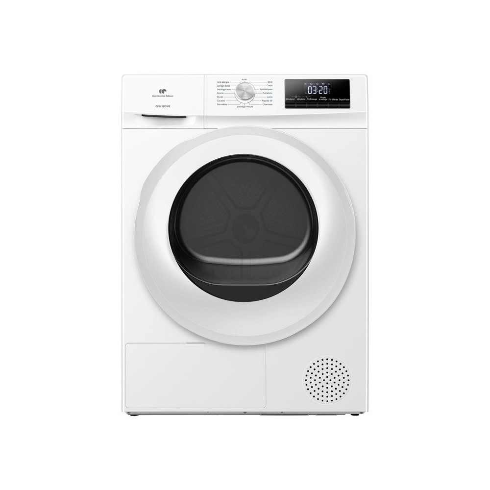 Seche-linge pompe a chaleur - CONTINENTAL EDISON - CESL7PCWE - 7 kg - 60 cm - Classe E - Blanc
