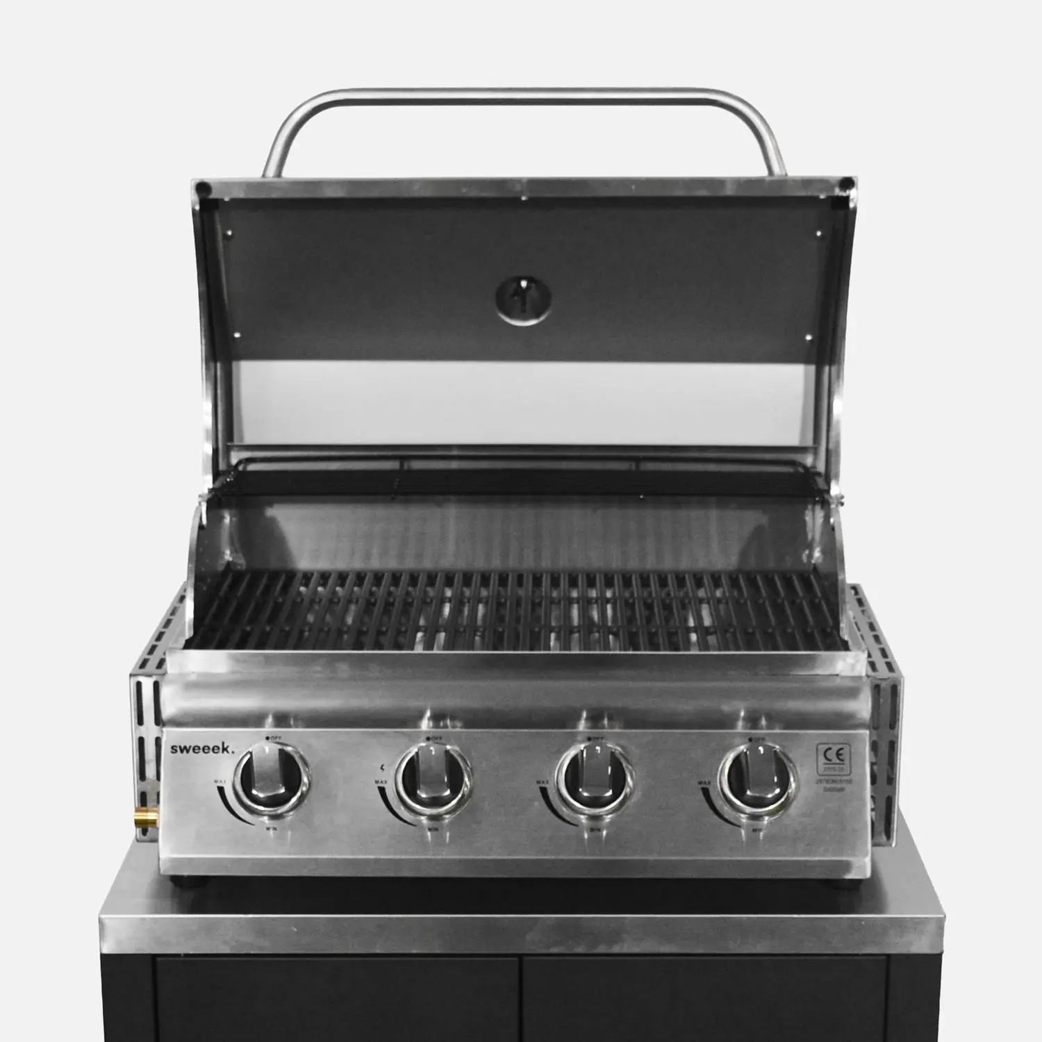 Cuisine extérieure 7 modules acier inoxydable avec barbecue gaz + housse
