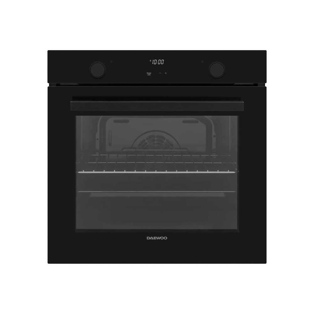 Four encastrable- Pyrolyse - Chaleur pulsée - DAEWOO - BO7PR28GBNM - Noir - Porte froide - 59,5 x 57,5 x 59,5 cm
