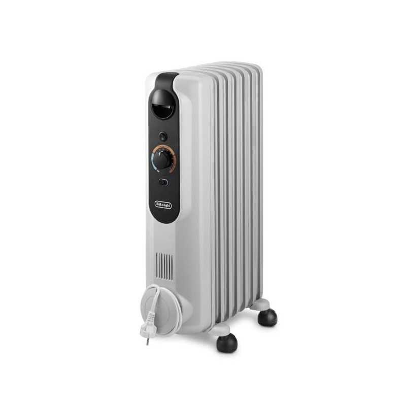 Radiateur bain d'huile - DELONGHI - 1500 W - Jusqu'a 45 m2 - Mobile - Fonction anti-gel - Gris
