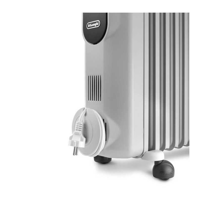 Radiateur bain d'huile - DELONGHI - 1500 W - Jusqu'a 45 m2 - Mobile - Fonction anti-gel - Gris