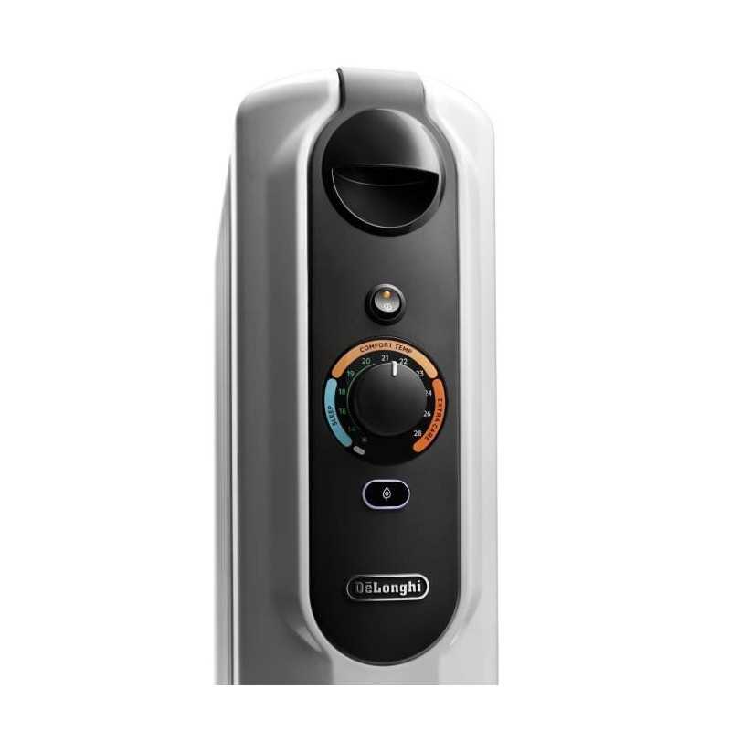 Radiateur bain d'huile - DELONGHI - 1500 W - Jusqu'a 45 m2 - Mobile - Fonction anti-gel - Gris