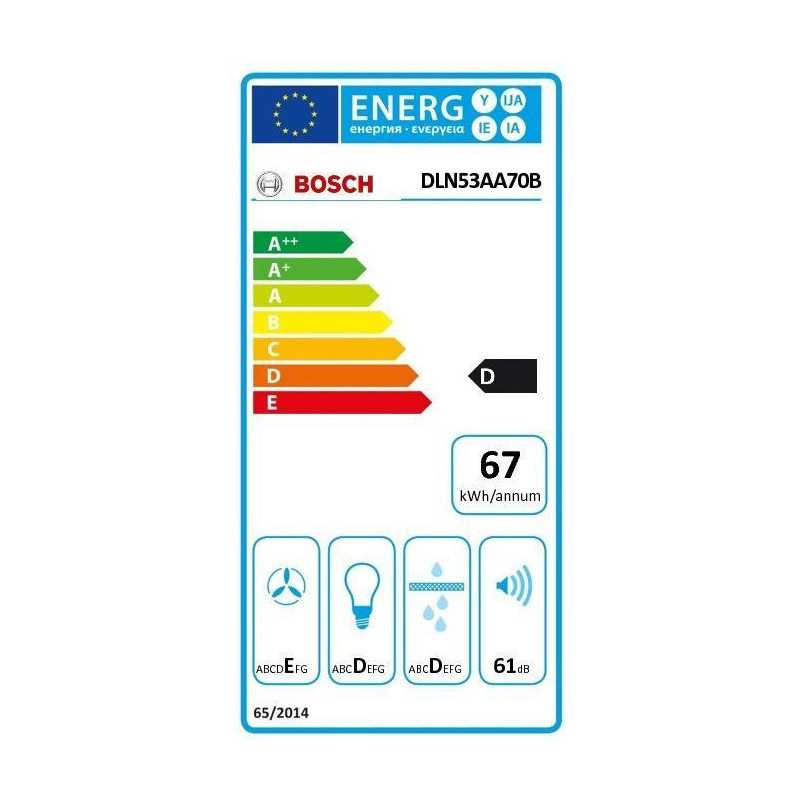 Groupe filtrant 700m³/h BOSCH 121W 20.8cm, DLN 53 AA 70