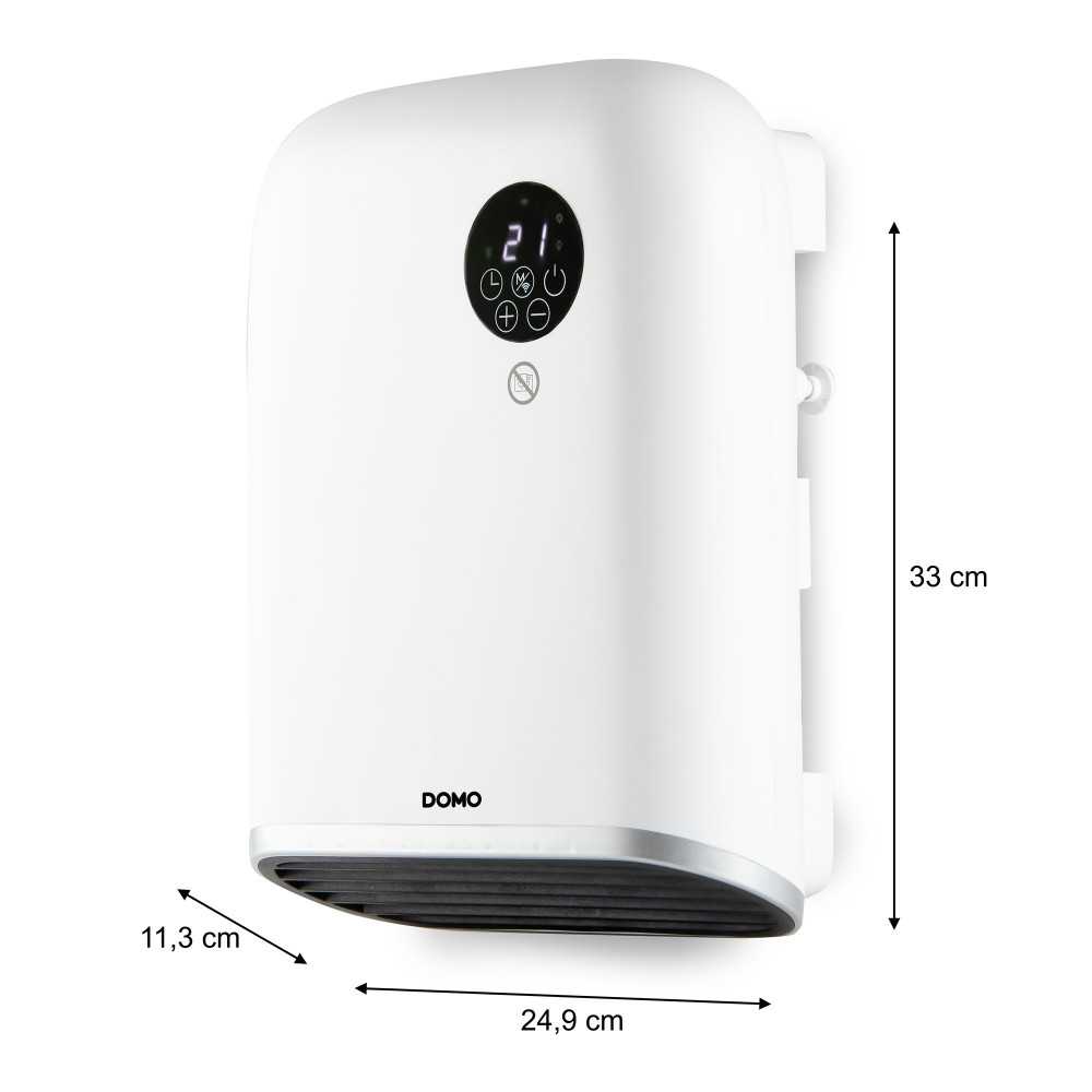 Chauffage mural pour salle de bain avec wifi 2000W blanc DOMO DO7357F