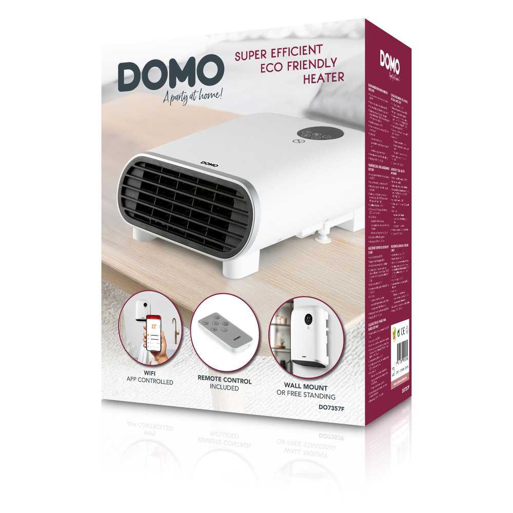 Chauffage mural pour salle de bain avec wifi 2000W blanc DOMO DO7357F
