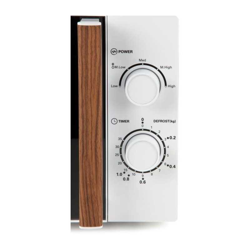 Four micro-ondes DOMO DO2720 - 20L - 700W - Minuterie 35mn - Fonction décongélation - L44 x P35,8 x H 25,8 cm - Blanc finition