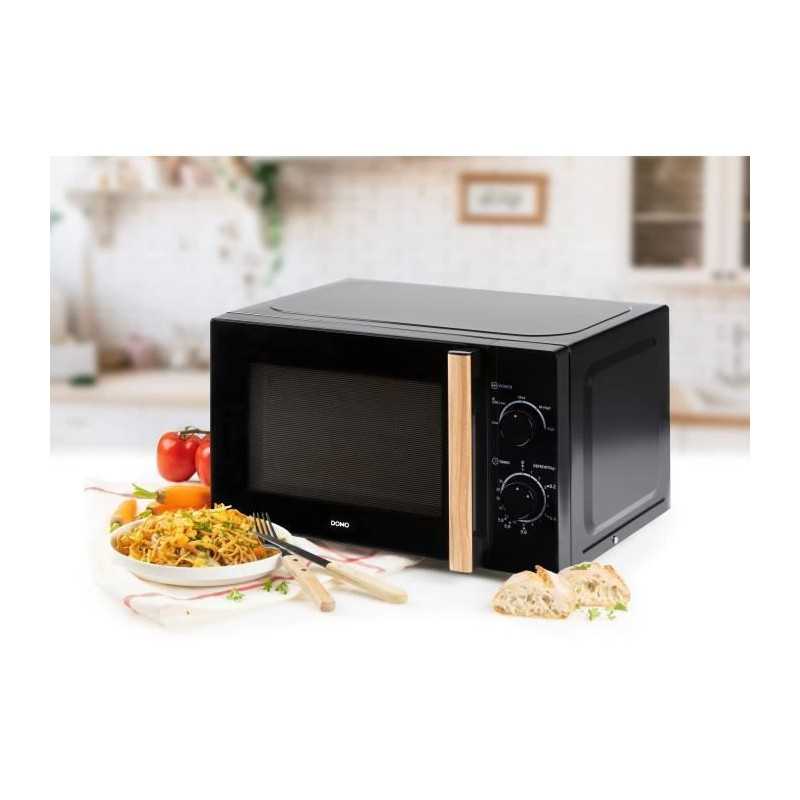 Four micro-ondes DOMO DO2820 - 20L - 700W - Minuterie 35mn - Fonction décongélation - L44 x P35,8 x H 25,8 cm - Noir finition