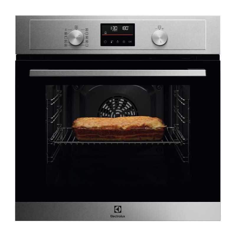 Four encastrable multifonction pyrolyse - ELECTROLUX - COH4P06BX3 - Inox - Anti-trace - Porte froide 4 verres - 59 x 59,4 x 56 c