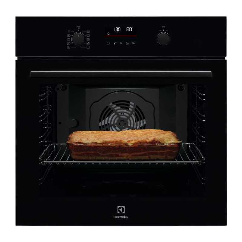 Four encastrable - Pyrolyse - Chaleur tournante pulsée - ELECTROLUX - EOF6P46Z - Noir - Porte froide - 59,4 x 59,6 x 56,9 cm