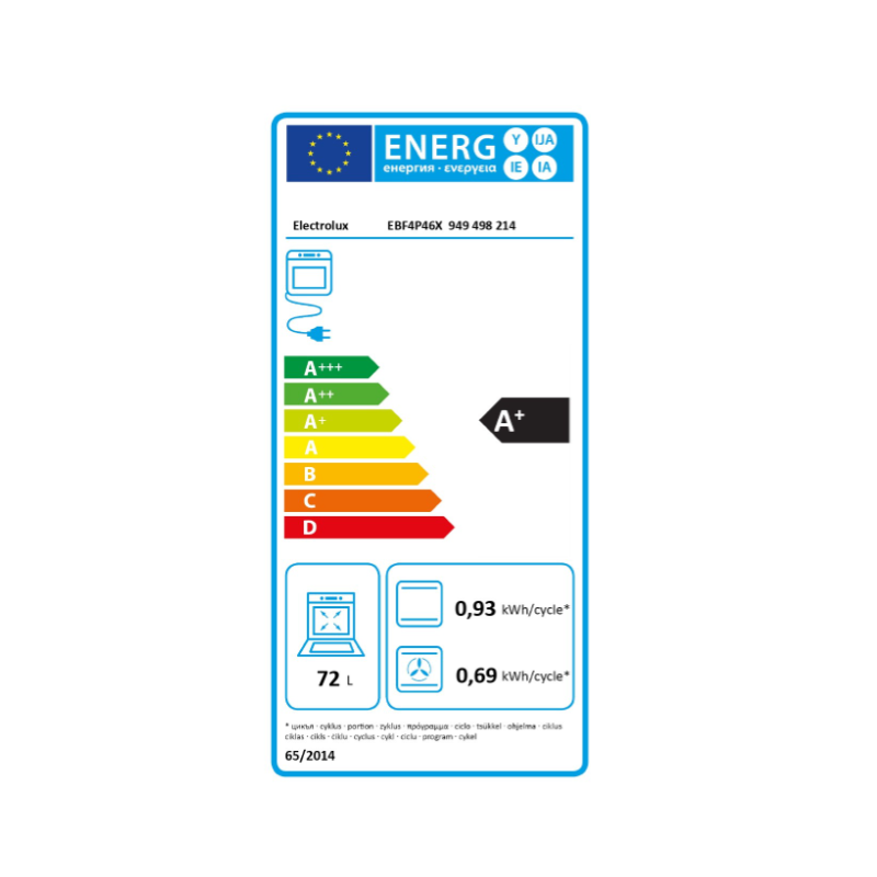 Four pyrolyse ELECTROLUX EOC4P46X