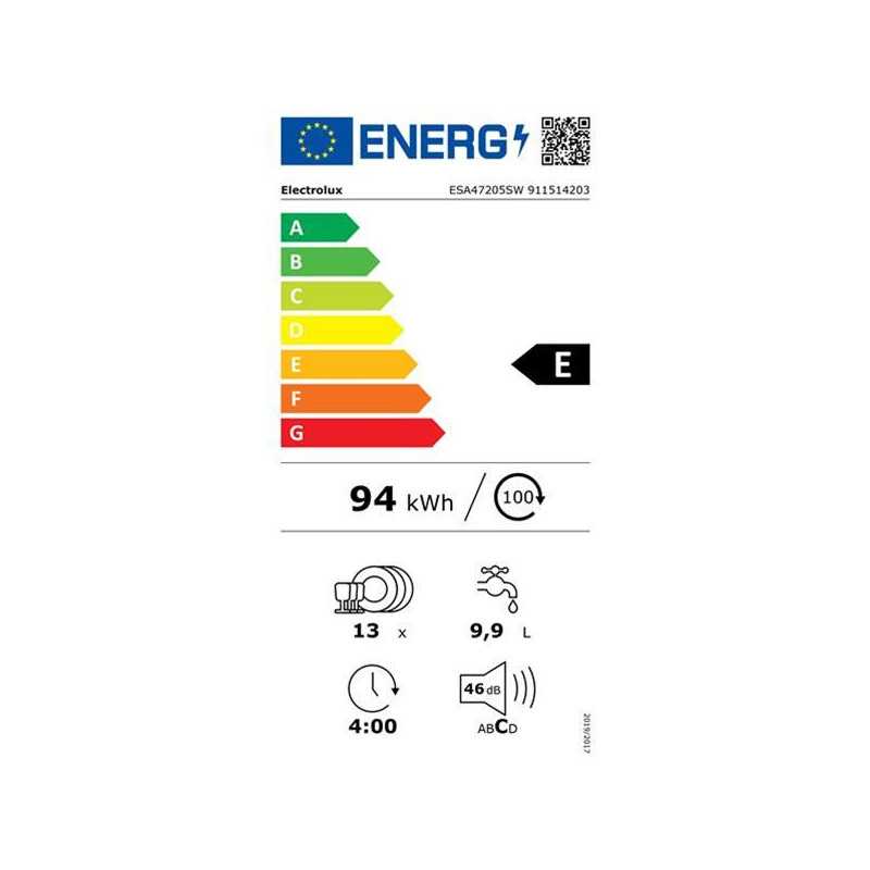 Série 300 AirDry - LAVE-VAISSELLE - Lave-vaisselle Pose libre Sous pla ELECTROLUX - ESA47205SW