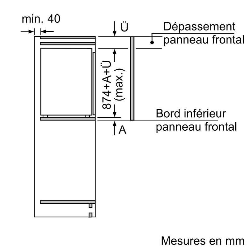 CONGELATEUR ARMOIRE INTEGRABLE BOSCH GIV21AFE0