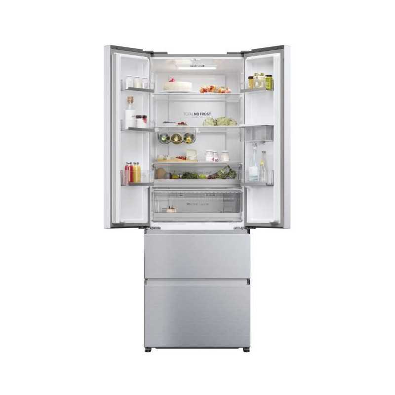 Réfrigérateur Multi-Portes - HAIER - HFR5720EWMG - Classe E - 477 L - 37 dB - Silver
